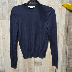Frame Merino Wool Navy Knit Sweater Top